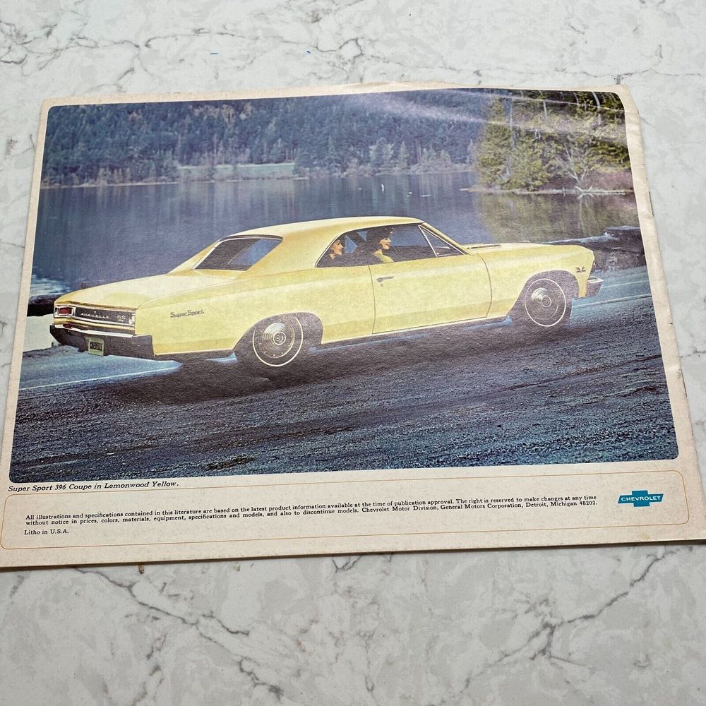 1966 Chevelle Super Sport 396, Malibu Station Wagon, Malibu Sedan Sales Brochure - Picture 6 of 6